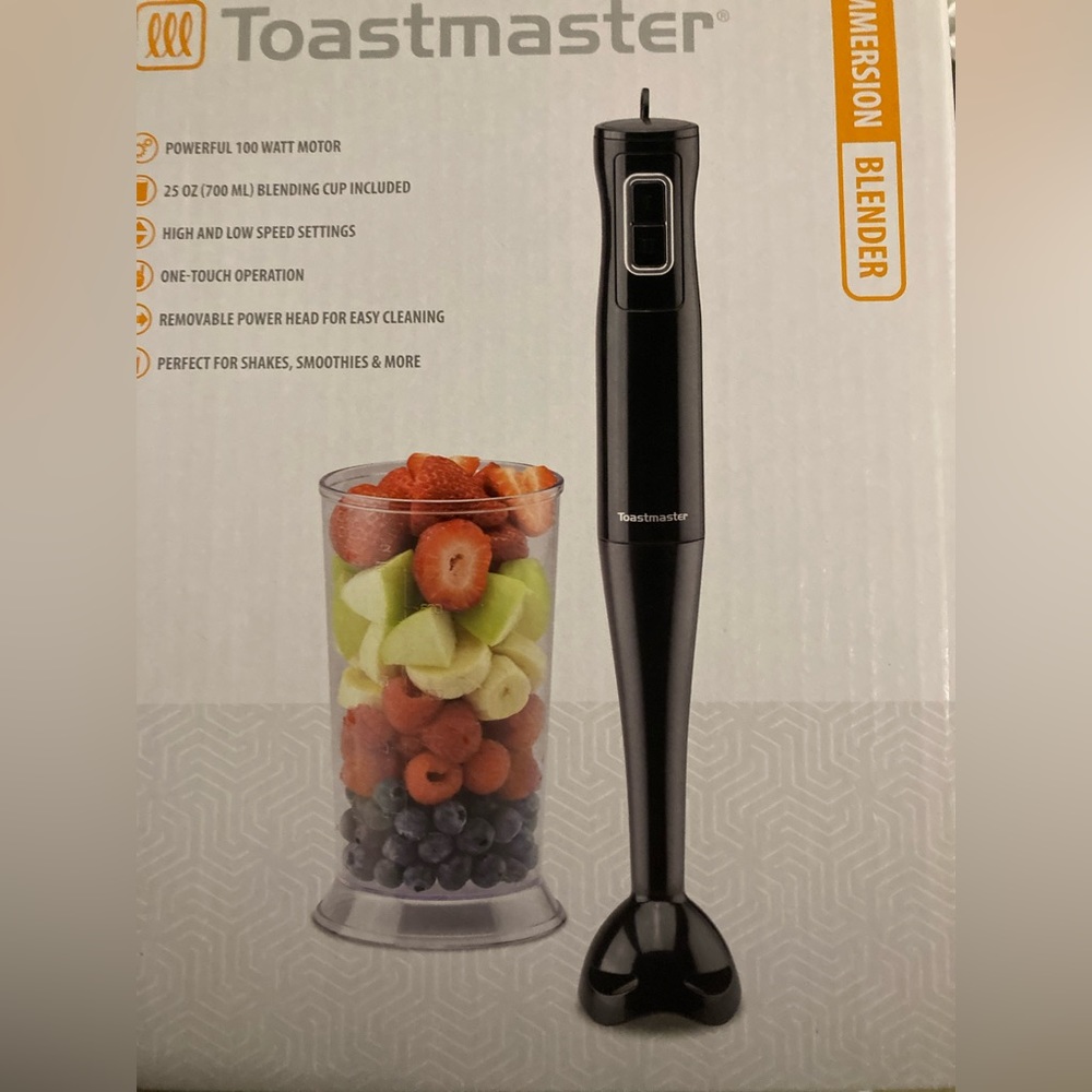 Immersion Smoothie Blender Black Kitchen Appliances Toastmaster